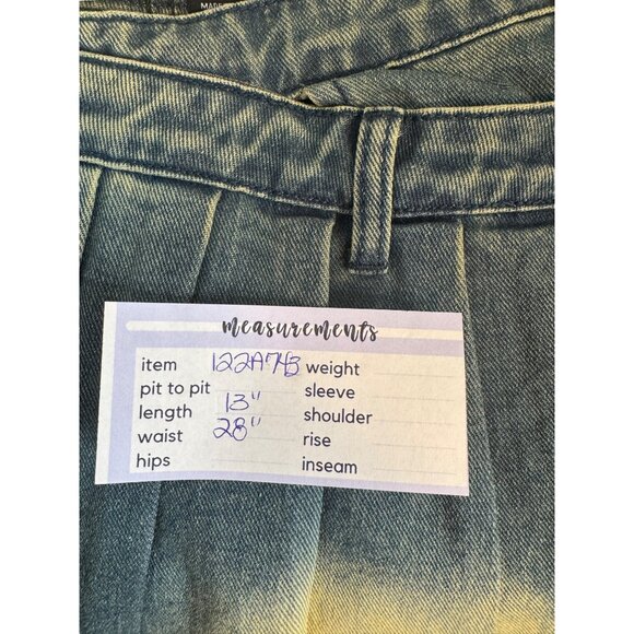 2/$30 NWT PrettyLittleThing 4 Denim Pleated Mini Skirt - Picture 14 of 16